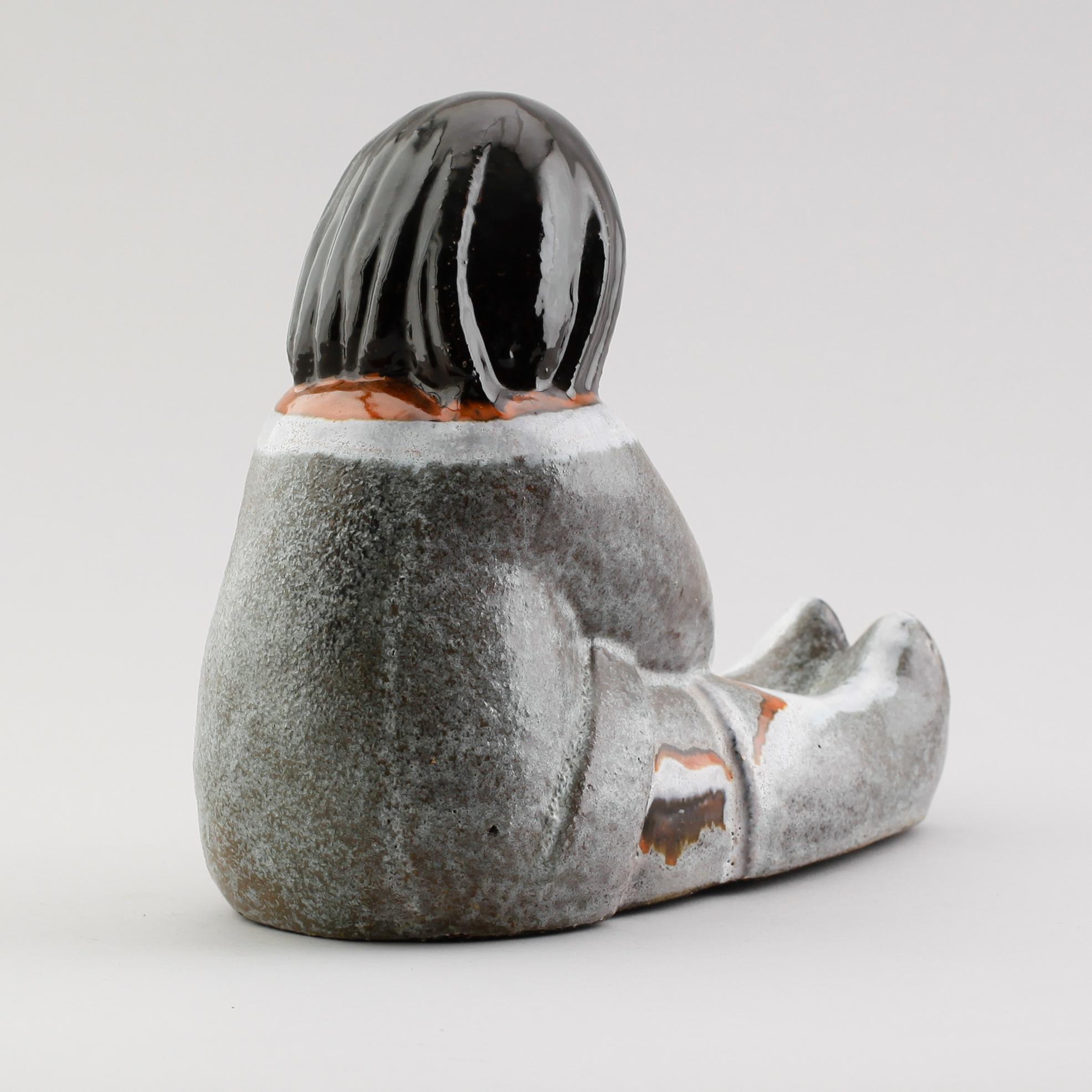 FIGUR, keramik, "Eskimå", Vicke Lindstrand, Upsala-Ekeby.