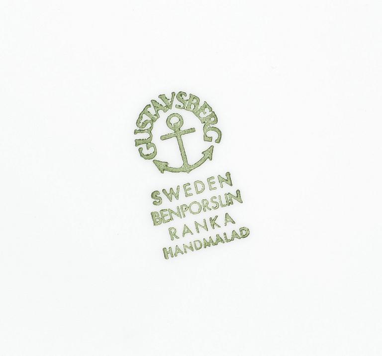 SERVISDELAR, 11 delar, porslin, "Ranka", Stig Lindberg, Gustavsberg, 1900-tal.