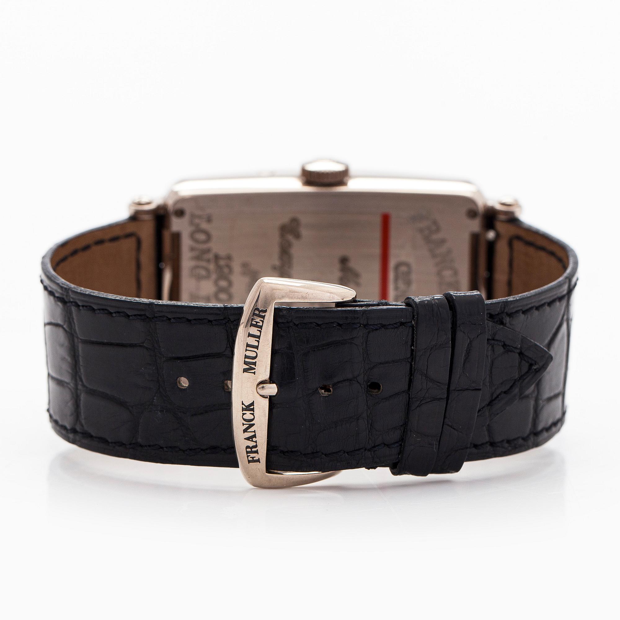 Franck Muller, Long Island, Perpetual Calendar, 44 x 32 mm, 18K white gold, automatic.