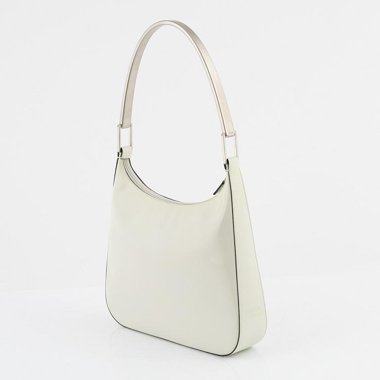 Prada, a white leather bag.