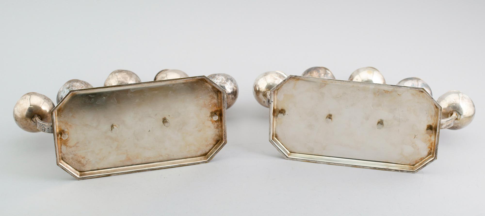 KANDELABRAR, 1 par, art déco, 1900-talets första hälft.