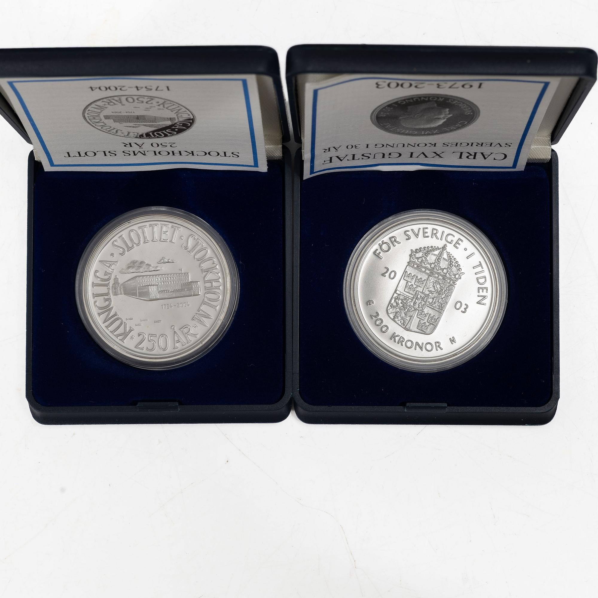 15 silver coins.