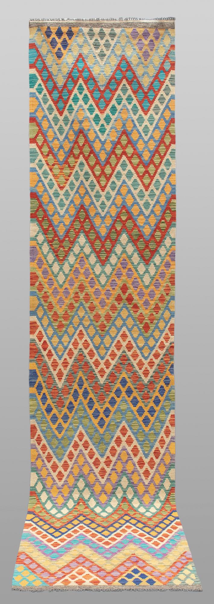 A runner, Kilim, ca 397 x 88 cm.