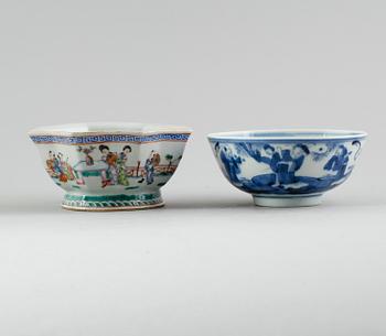 SKÅLAR, 2 st, porslin, Kina, 1800/1900-tal.