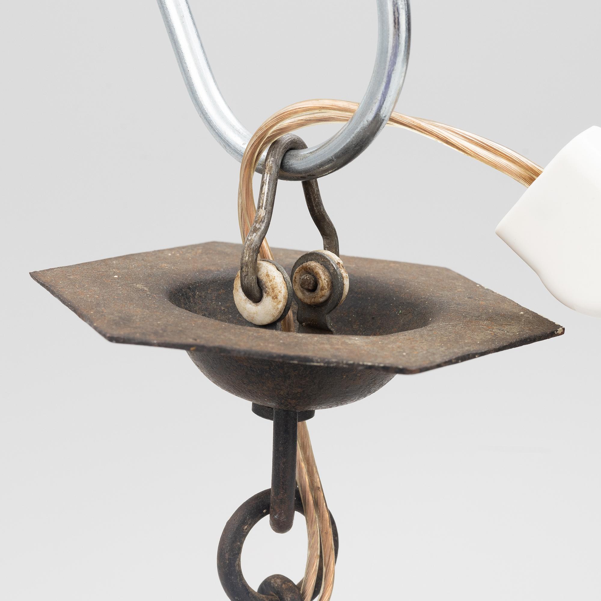 Harald Notini, taklampa, modell ”6202”, Arvid Böhlmarks Lampfabrik, Stockholm, 1920-30-tal.