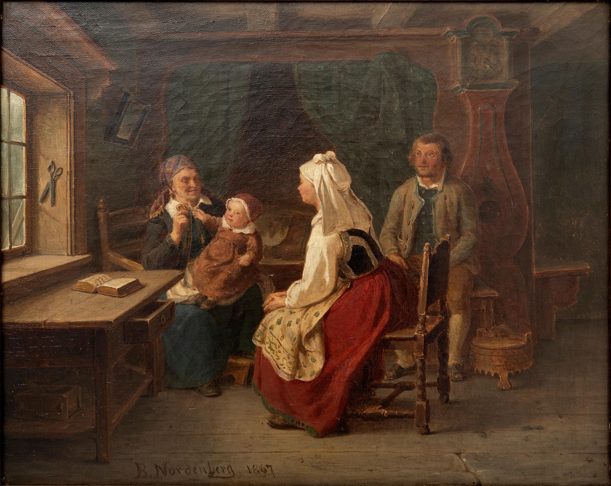Bengt Nordenberg, Interiör med familj.