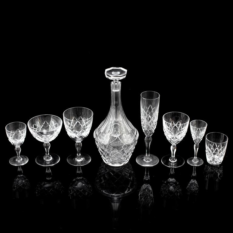 A Gunnar Cyrén glass service, 108 psc, "Karolina", Orrefors.