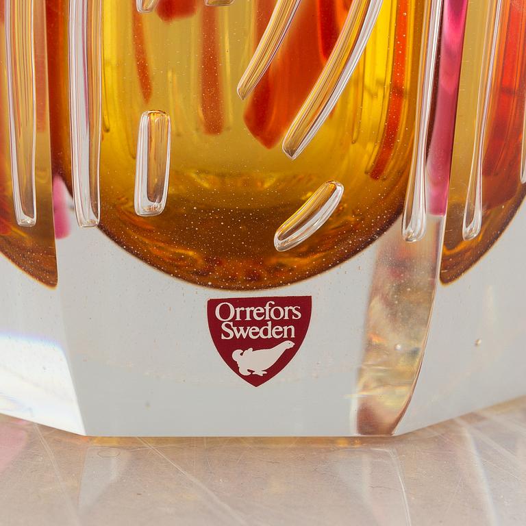 Jan Johansson, a glass vase, Orrefors 1991.