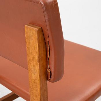 John Kandell, a set of six chairs, J. E. Blomqvist Möbelfabrik, Storvreta, for the Västervik Courthouse, ca. 1959.