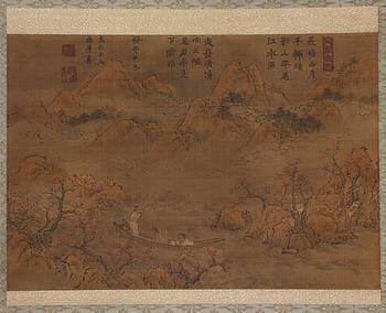 Two japanese hanging scrolls, 20th century.