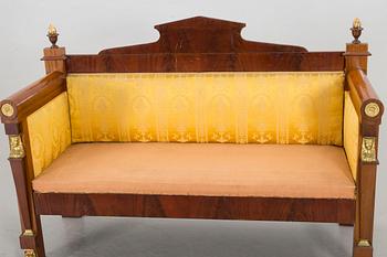 A Swedish Empire sofa first half of the 19th century.