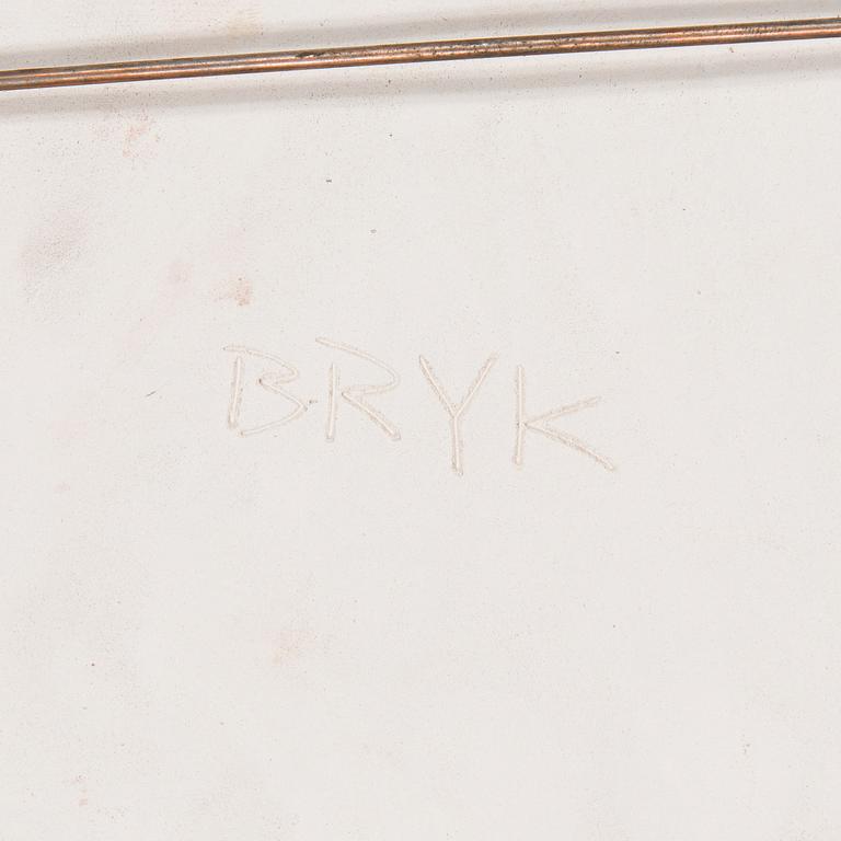 Rut Bryk, seinäreliefi, kivitavaraa signeerattu BRYK.