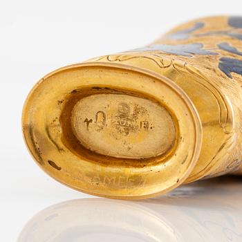 A Swedish 18th century 20K gold scent box, mark of Frantz Bergs, Stockholm 1753.