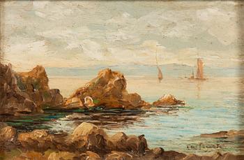 Giovanni Castagneto, Coastal Landscape, a pair.