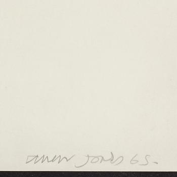 ALLEN JONES, färgserigrafi, signerad i blyerts, numrerad Artist Proof och daterad 65.