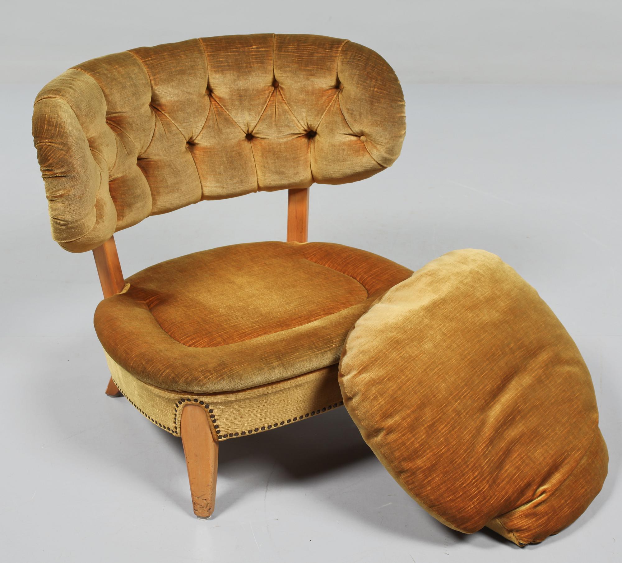 FÅTÖLJ, "Schulz", Otto Schulz, sannolikt för Jio Möbler, omkring 1900-talets mitt.