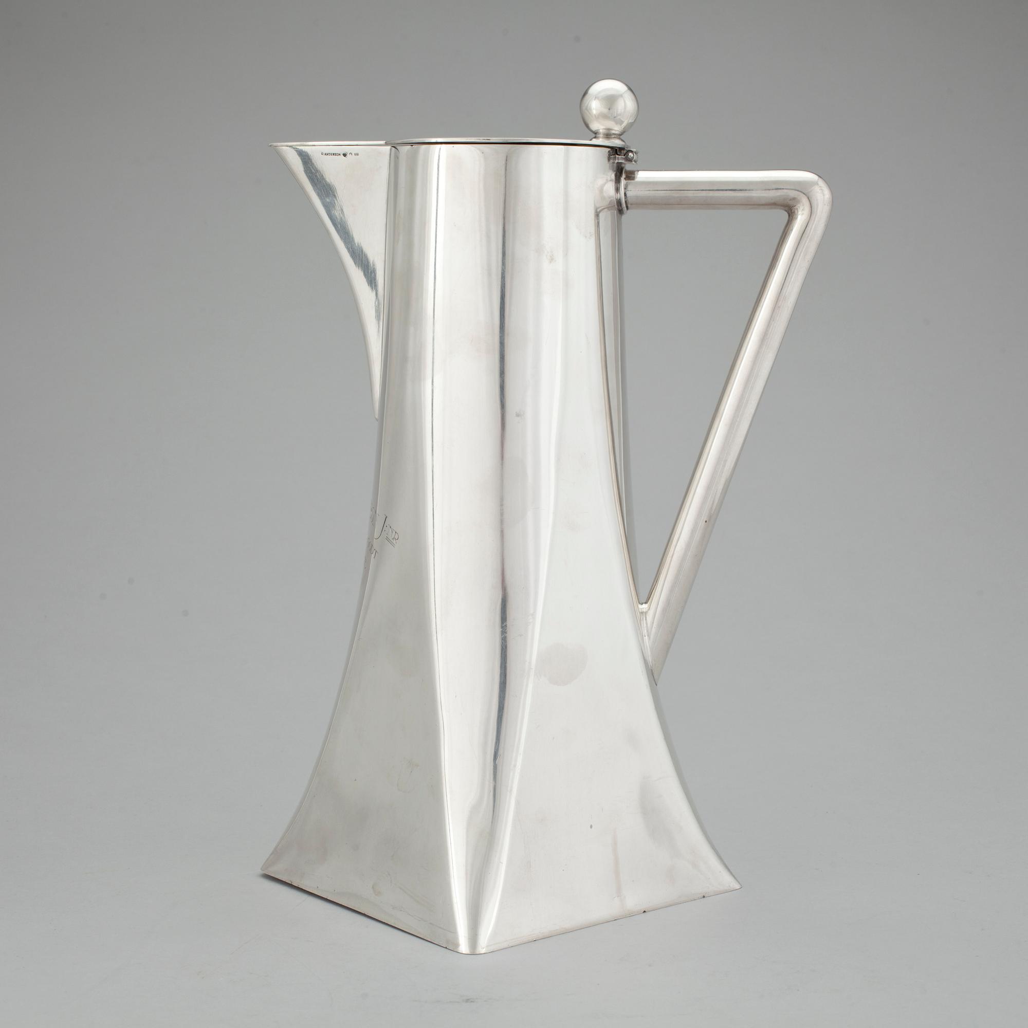 KANNA, silver K ANDERSSON, Stockholm 1907.  Total vikt 1472 gr.