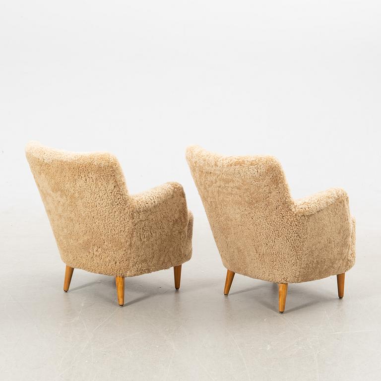 Armchairs, a pair, Swedish Modern, 1940s.