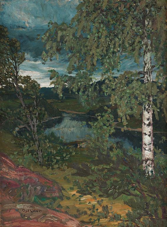 Helmer Osslund, "Sommar vid älven" (Summer by the river).