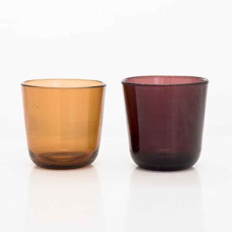 Kaj Franck, a '5601' pitcher and twelve '5023' drinking glasses for Nuutajäri Notsjö. 1950/60s.