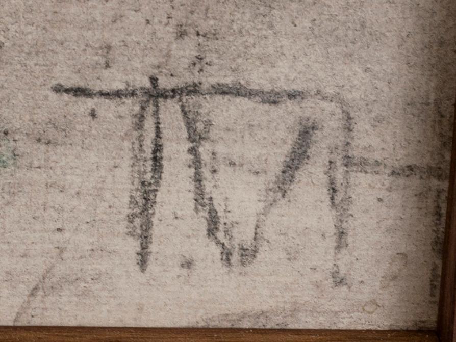 TORA VEGA HOLMSTRÖM, chalk on canvas signed.