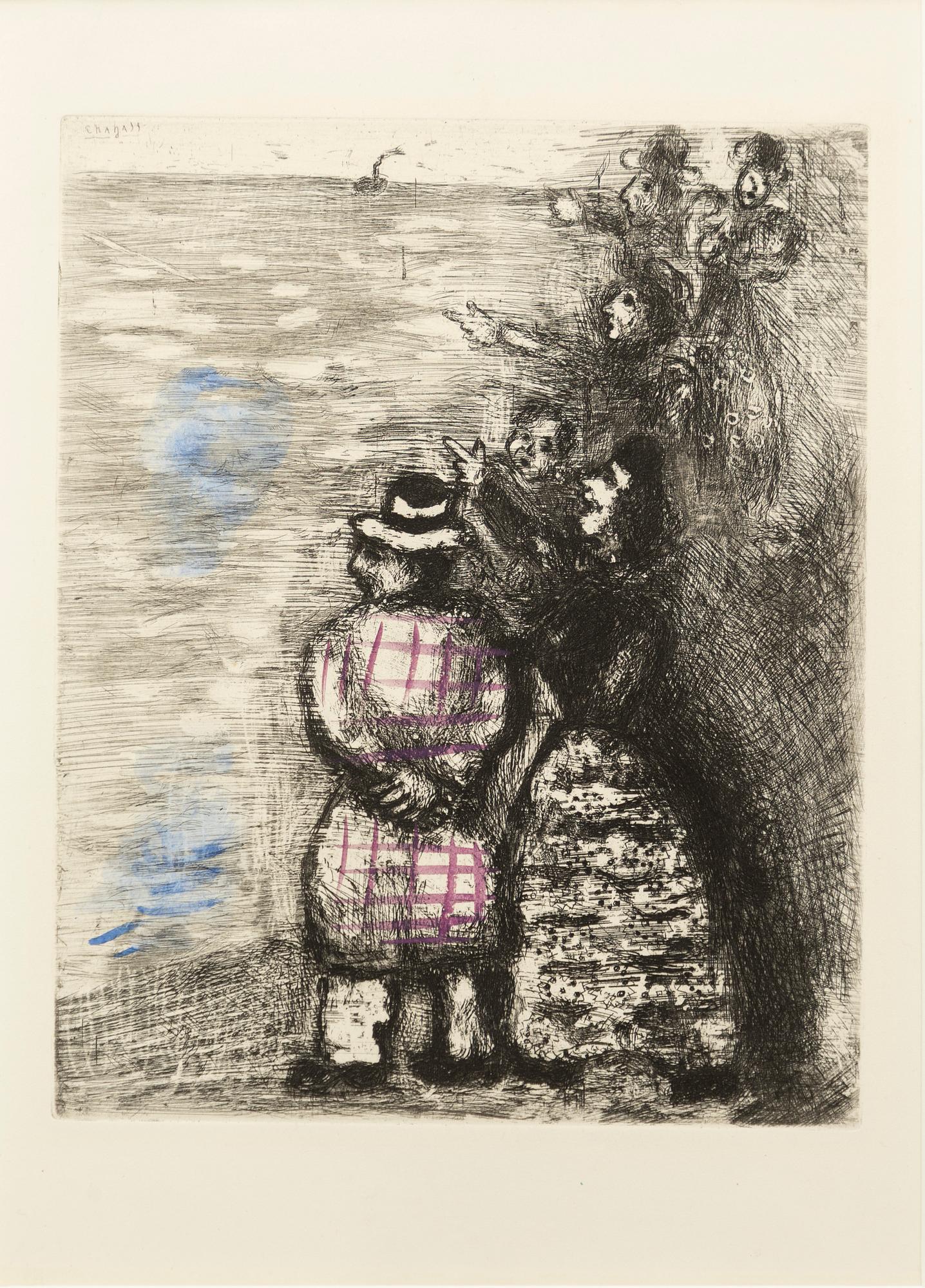 Marc Chagall, "Le Chameau et les Batons Flottants" from "Les Fables de la Fontaine".