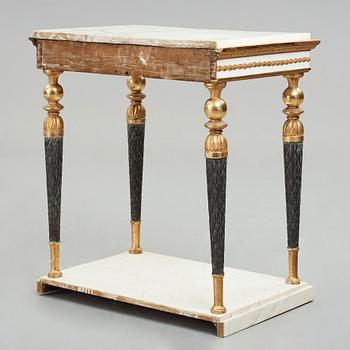 A late Gustavian early 19th century console table.