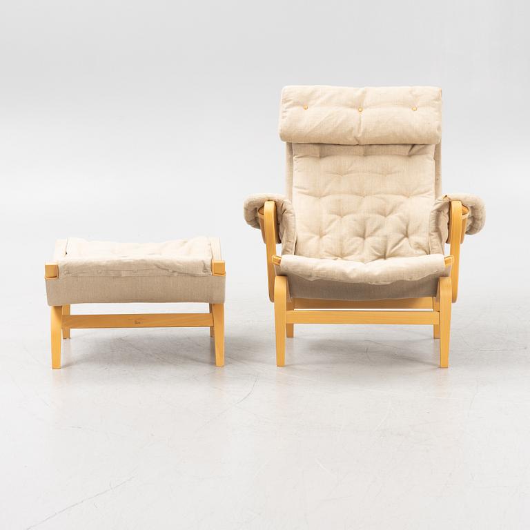 Bruno Mathsson, armchair with footstool, "Pernilla", DUX.