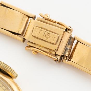 Wristwatch, 18K gold, 26 mm.