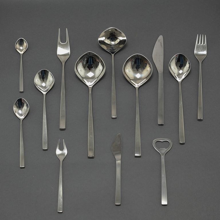 45 items of cutlery, designed by Tias Eckhoff for Gense/Dansk Knivfabrik in Lundtofte, 20th century.