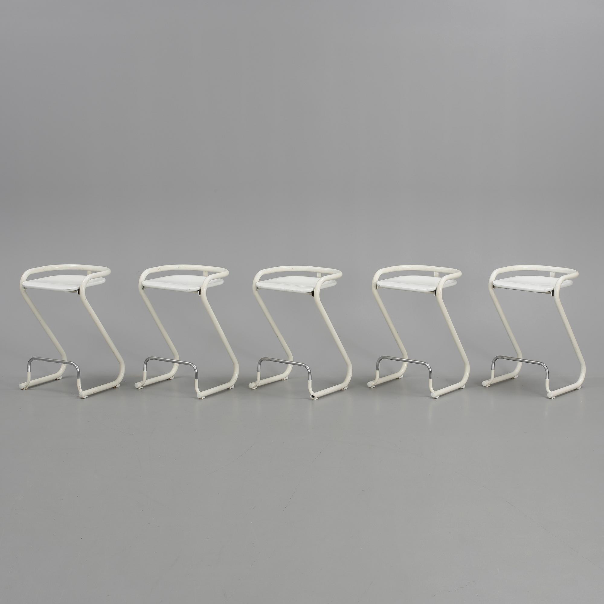 BARSTOLAR, 5 st, "S70-3", Börge Lindau och Bo Lindekrantz, Lammhults.