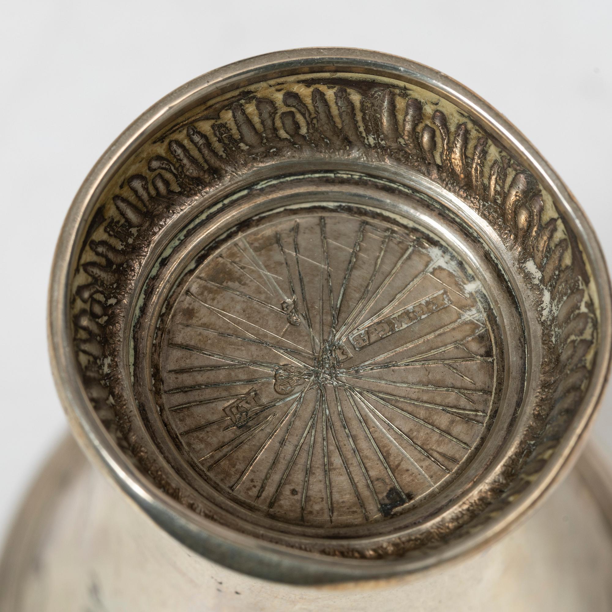 Four Swedish silver beakers, 18th-19th century.