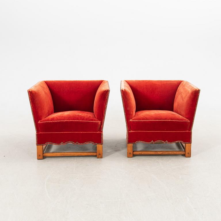 Elias Barup, sannolikt, fåtöljer, ett par, "Den spanska möbeln", Gärnäs, 1920/30-tal.