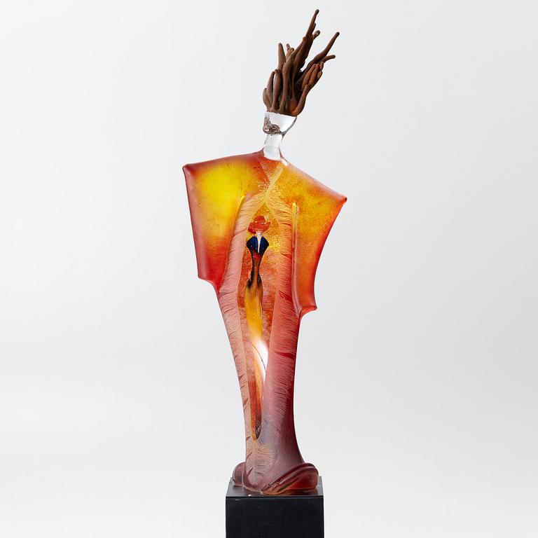 Kjell Engman, skulptur, glas, Kosta Boda, unik.