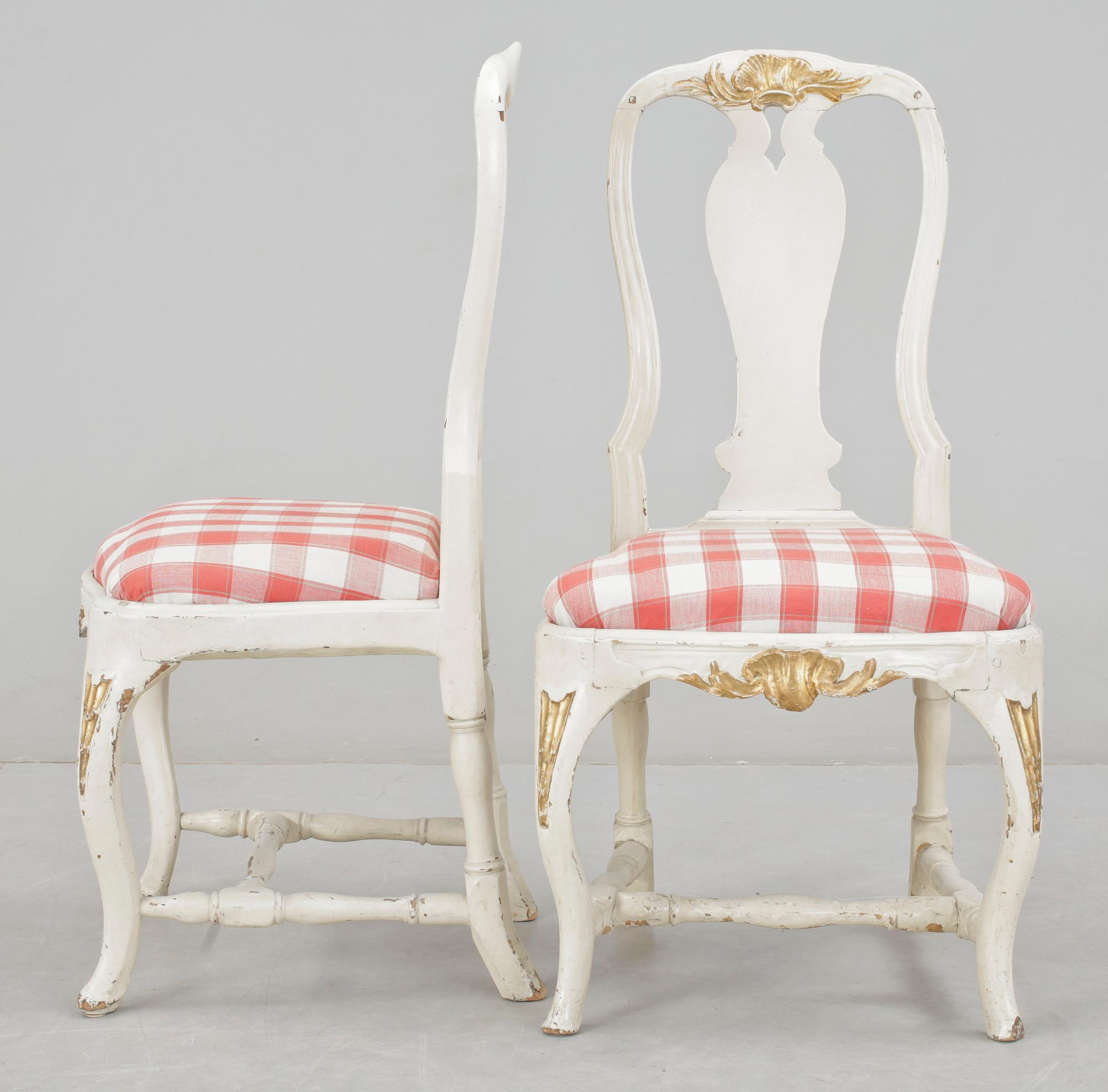 STOLAR, 2 st snarlika, rokoko, 1700-tal.