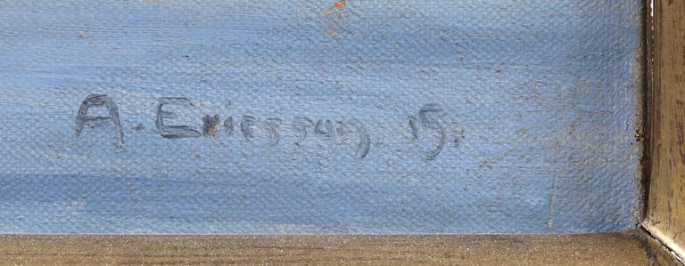 OKÄND KONSTNÄR, olja på duk, sign.