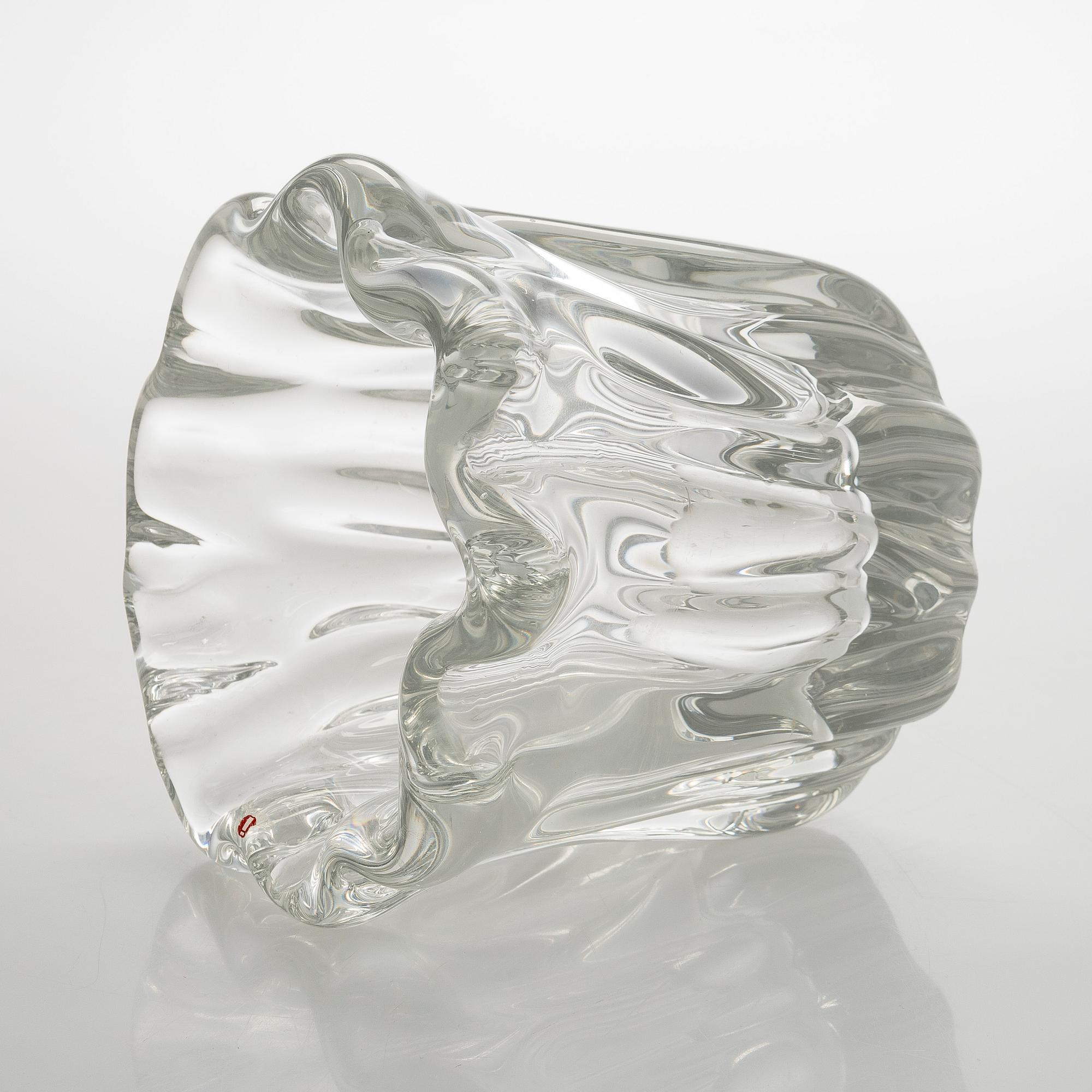 Tapio Wirkkala, maljakko, "Kalvolan kanto", signeerattu Tapio Wirkkala 80/1985.