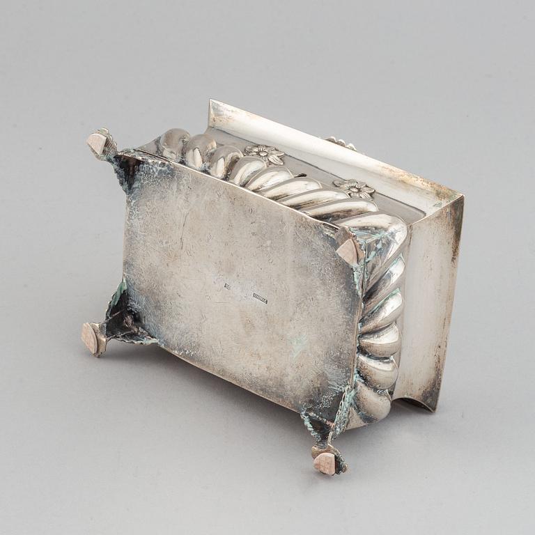 A silver sugar box, probably Poland, 19th century.