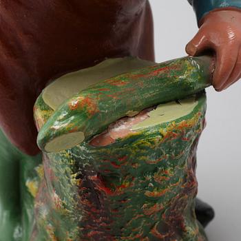 A ceramic gnome, first half of/mid 20th century.