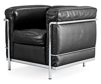 LE CORBUSIER, fåtöljer, ett par, "LC 2", Cassina, Italien.