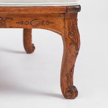 A French Régence stool, early 18th century.
