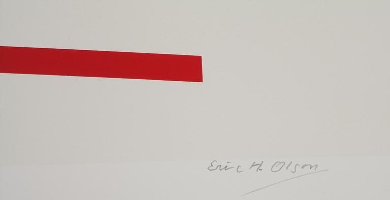 ERIC H OLSON, färglitografi. Numrerad 1/100 och signerad.