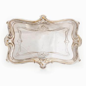 An early 20th century silver-plated tray,.