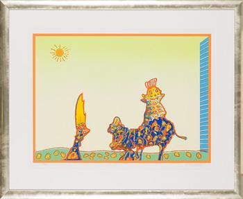 Juhani Linnovaara, serigrafia, signeerattu ja numeroitu 80/100.