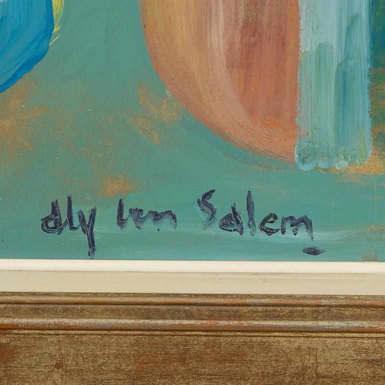 Aly Ben Salem, olja på pannå, signerad.