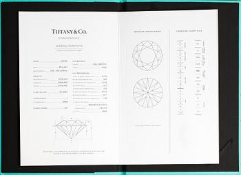 Tiffany & Co, Ring, platina, diamant ca 0.38 ct. Numrerad 66830322.