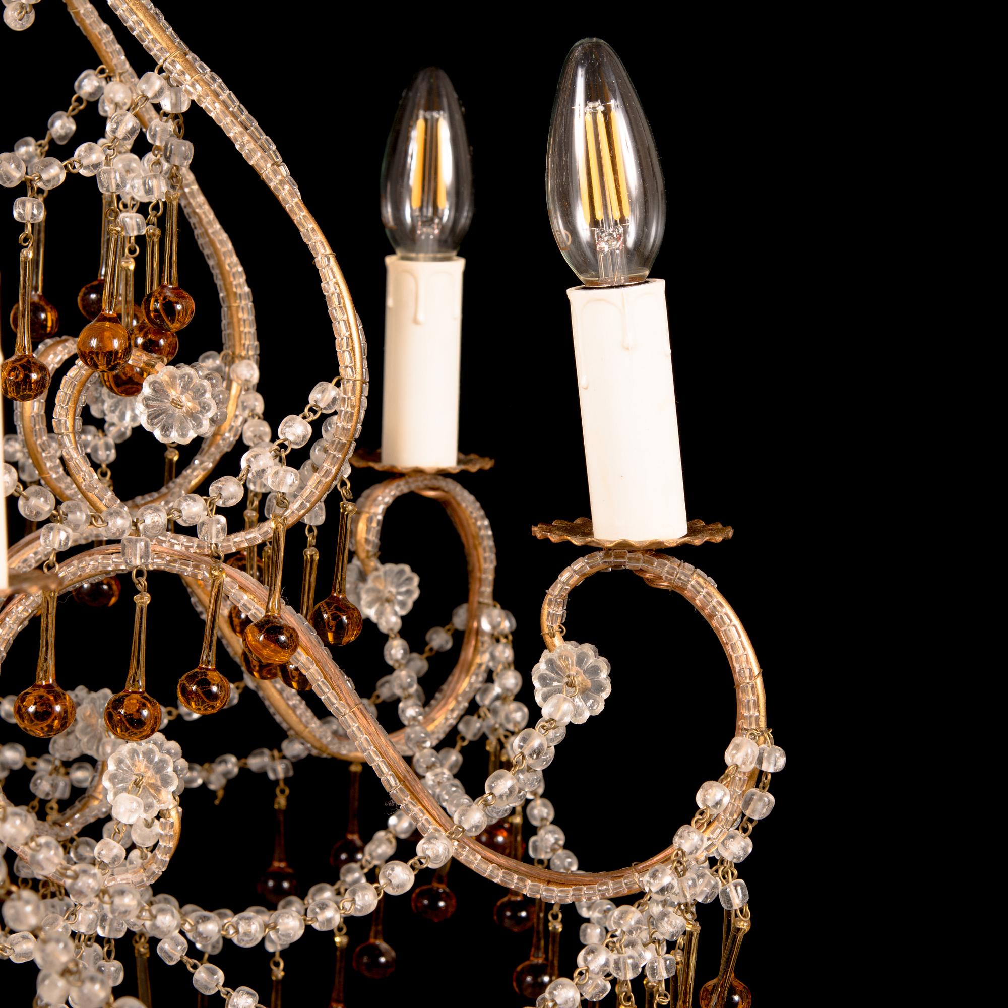 A venetian style chandelier, mid 20th century.