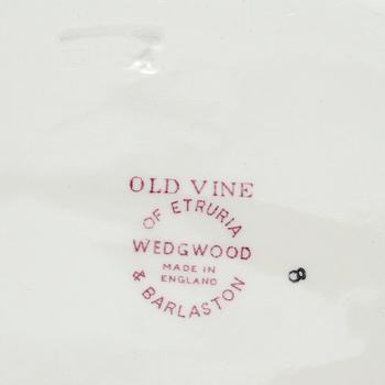 SERVISDELAR, 56 st, flintgods, "Old vine", Wedgwood, 1900-tal.