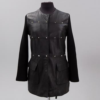 Valentino, leather jacket, size 10.