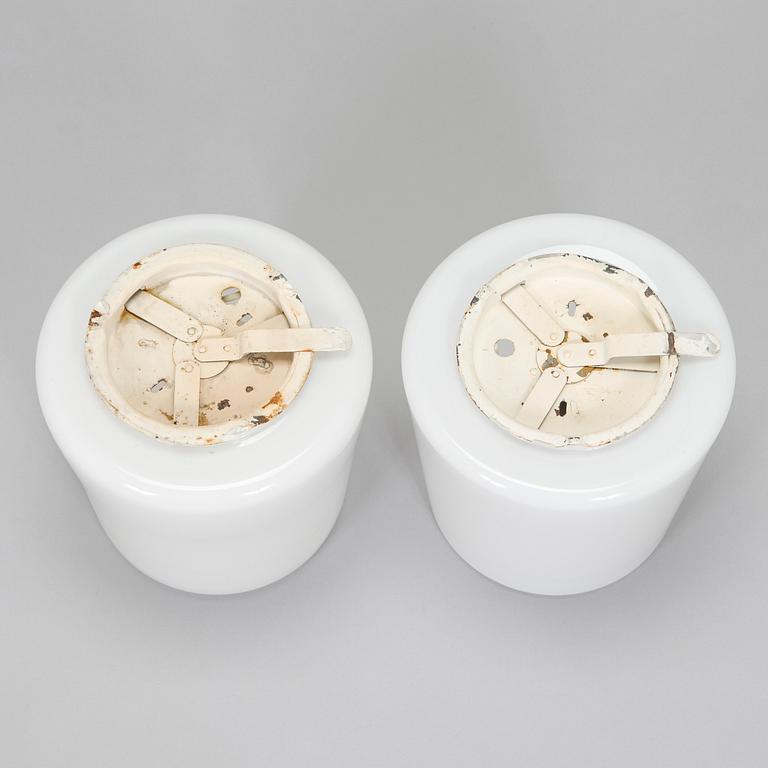 Paavo Tynell, a pair of mid-20th-century '80112-15' ceiling lights for Idman.